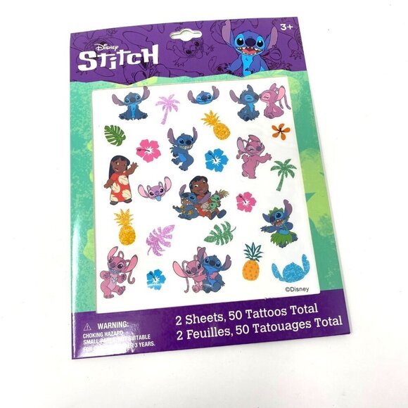 Disney Other - Disney's Stitch And Lilo Temporary Tattoos 2 Sheets 50 Tattoos Party Dress Up